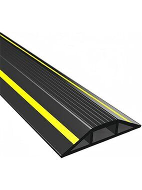 3 Channel Floor Cord Cover Cable Protector Heavy Duty Wire Raceway Black Yellow